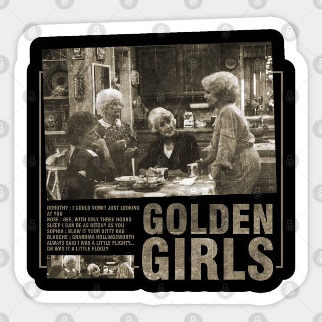 Retro Golden Girls Sticker by Boose creative